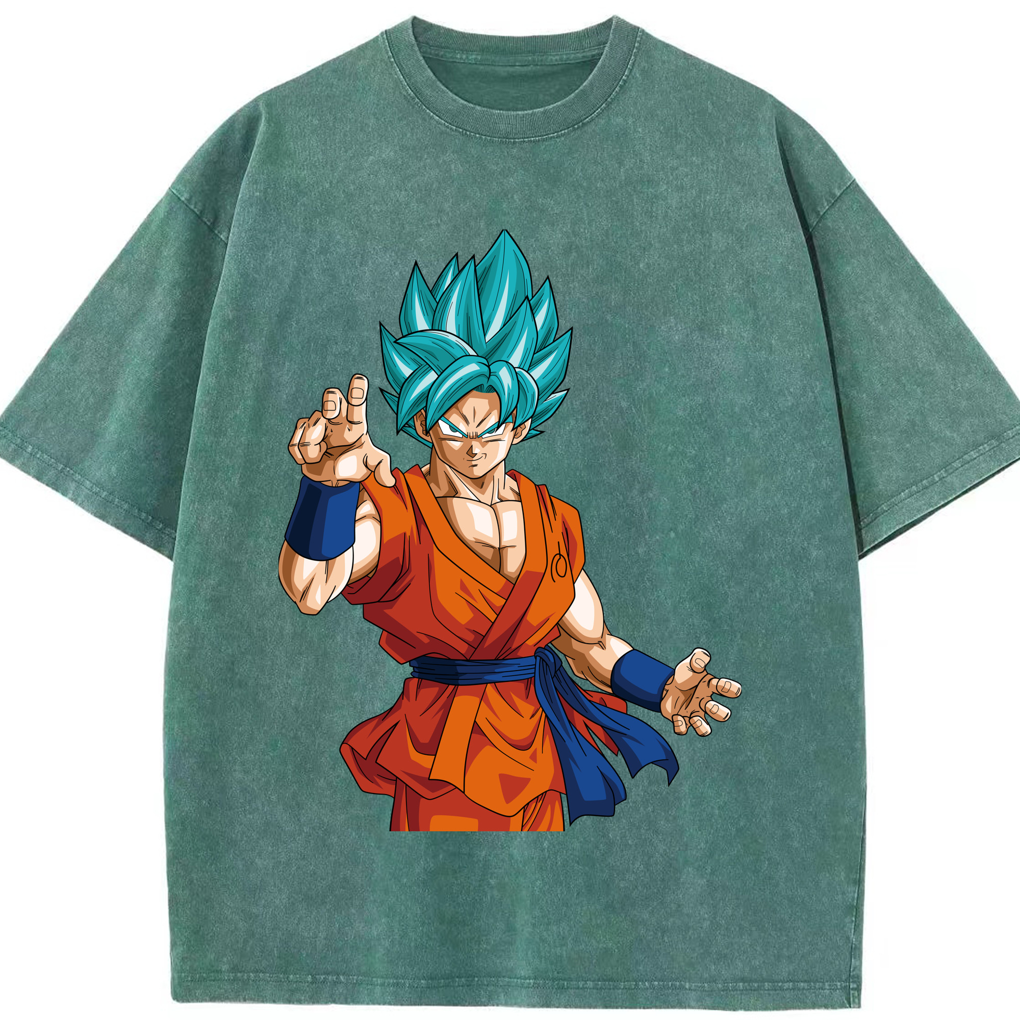 （画像用） ドラゴンボール 孫悟空（そん ごくう）Son Goku カカロット DRAGON BALL Kakarotto 綿100% ヴィンテージ風 半袖Tシャツ（フロントプリント）